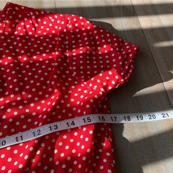 Vtg 90s Y2K The Limited polka dot romper mini dress red white size xs - Picture 5 of 5